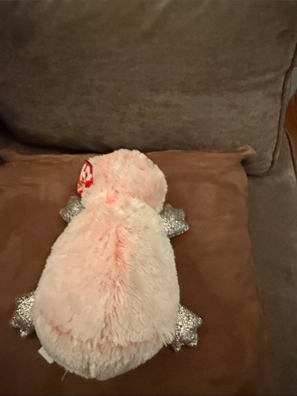 Ty Wilma Platypus Plush Pink Sparkle Platypus Small Pet Toy